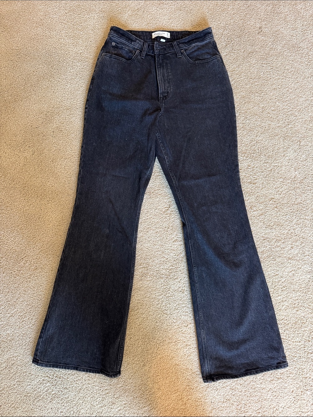 Abercrombie & Fitch Dark Black Flared Jeans